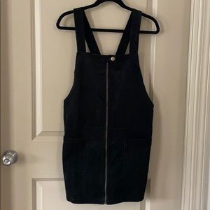 Corduroy mini dress.